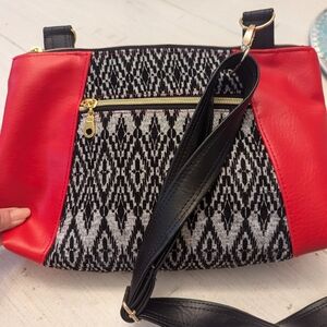 New Red/Black crossbody bag